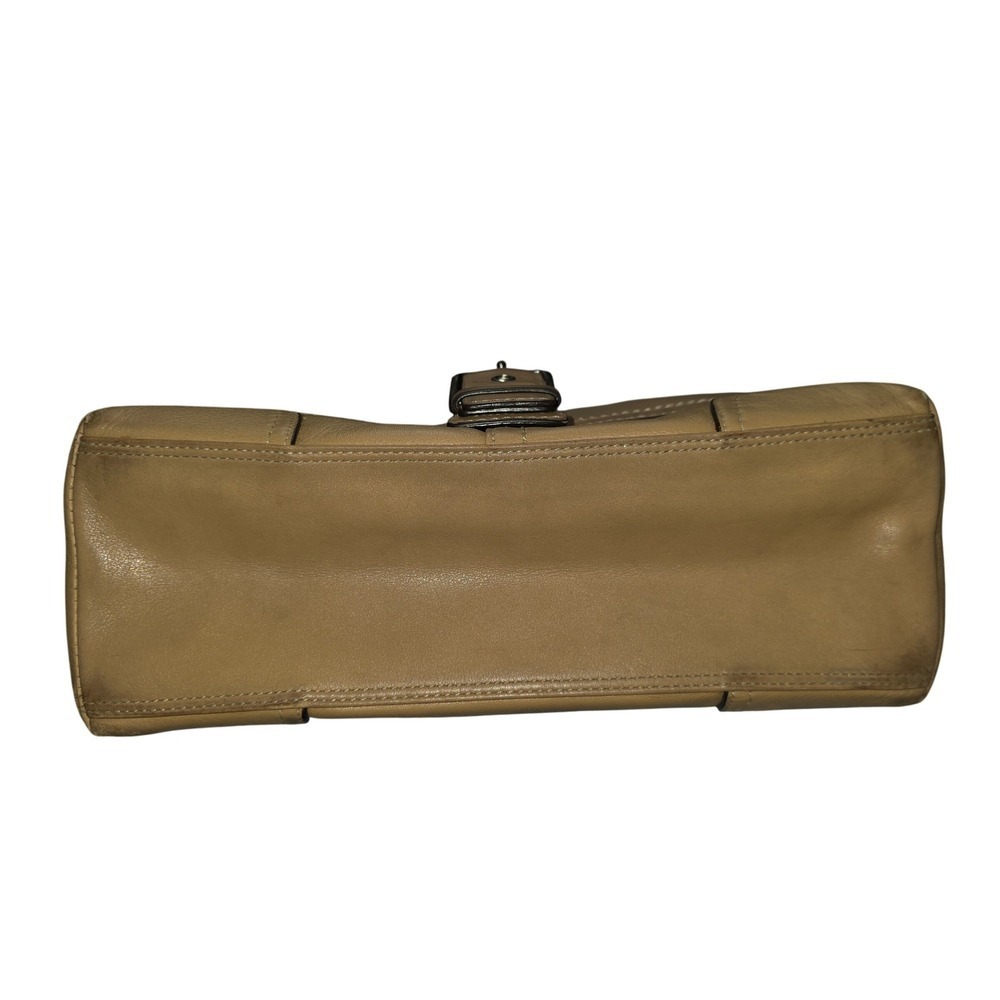 Coach Soho Buckle Flap Y2K Shoulder Bag Classic Style Leather Camel Tan Brown - Picture 9 of 13